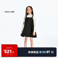 little MO&Co.little moco童装24冬女童爱心绗棉吊带无袖连衣裙KBD4DRST02 黑色  110/52