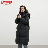 百亿补贴：YAYA 鸭鸭羽绒服 女款长款过膝加厚冬外套2024新款爆款连帽面包服