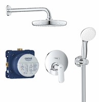 Grohe 高仪 欧洲大都会系列 暗装淋浴系统 25219001 带Tempesta 210 花洒，镀铬