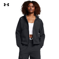 安德玛 UNDERARMOUR）秋冬Unstoppable自在系列女子轻便运动休闲连帽外套1389842 黑色001 XL