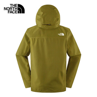 THE NORTH FACE 北面 冲锋衣男户外防风防泼单层硬壳外套8AP0 绿色