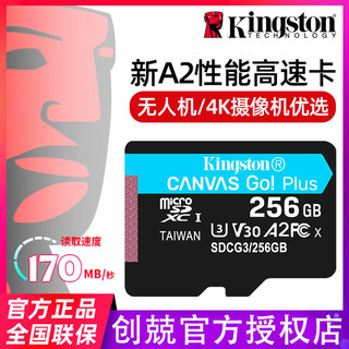 Kingston 金士顿 170M/S无人机内存卡256G 运动相机卡 tf卡Micro SD卡