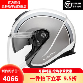 SCHUBERTH 德国进口舒伯特半盔M1 PRO春夏双镜片摩托车头盔蓝牙耳机 轨迹灰 XL