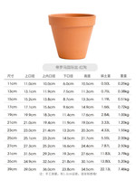 DEROMA 意大利园艺经典国际盆透气种植盆陶土 红陶色 白陶 13cm