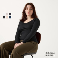 UNIQLO 优衣库 女装 HEATTECH U领T恤 469740 472364