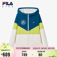 FILA 斐乐 童装儿童外套2024秋季女大童网球运动梭织连帽上衣