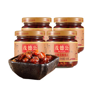 88VIP：茂德公 香辣鸡丁酱100g*4瓶下饭菜辣椒酱拌饭拌面酱调味辣酱