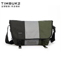 TIMBUK2 天霸 邮差包斜挎包经典拼色信使包单肩包时尚潮包帆布包休闲包男环保料 音速黑/枪灰/军绿色 S