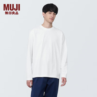 MUJI 無印良品 男式 天竺编织 圆领长袖T恤 AB1L3A4S