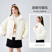 限尺码：Semir 森马 女士立领oversize薄款棉服