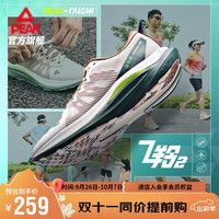 匹克态极科技飞羚2.0跑步鞋大体重耐磨缓震运动鞋DH430007 帆布白色/绿 44
