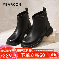 YEARCON 意尔康 女鞋 粗跟短靴 26632W