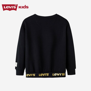 Levi's 李维斯 童装冬季男女童卫衣儿童保暖加绒蝙蝠标上衣 黑美人 110/52(4)