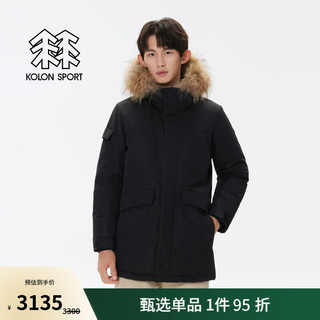 KOLON SPORT 可隆露营防水羽绒衣防风厚外套鹅绒Aurora极光羽绒服 LHDJ4WTT97-BK 黑色 L