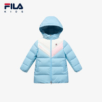 FILA 斐乐 童装儿童羽绒服2024冬季新款女童小童中长款羽绒服外套