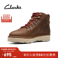 Clarks 其乐 马丁靴复古时尚轻盈舒适中帮靴男户外 棕褐色 261688537 41