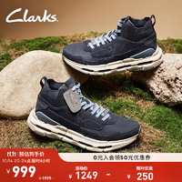 Clarks 其乐 自然系列男鞋新品时尚潮流系带高帮系带休闲运动鞋 海军蓝 261735427 41