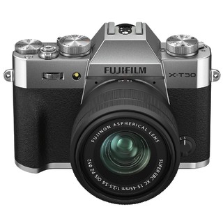 FUJIFILM 富士 无反光镜单反相机 X-T30II XC镜头套件 银色 F X-T30 II LK-1545-S