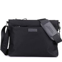 BEIXIDENG 贝喜登 男士单肩包 牛津纺iPad包 升级黑色大号