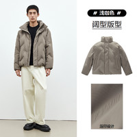 PEACEBIRD 太平鸟 男装 面包服男短款2023年冬新款廓形羽绒服