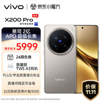 vivo X200 Pro 16GB+512GB 钛色 蔡司2亿APO超级长焦 蓝晶×天玑9400 6000mAh蓝海电池 拍照 AI 手机