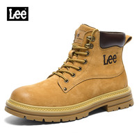INDIE LEE Lee工装马丁靴男潮男靴复古休闲情侣户外大黄靴子男 黄色 男款-43