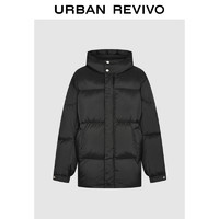 URBAN REVIVO UR男装时尚百搭保暖超宽松连帽羽绒服UMF140048