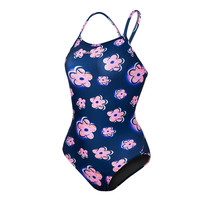 BARREL 速干冲浪泳衣新款韩国花园线蝶女士专业运动三角连体游泳服