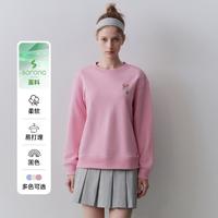 TEENIE WEENIE 小熊女装2024年春季重磅针织圆领卫衣白色休闲上衣