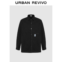 URBAN REVIVO UR2024冬季新款男装时尚潮流休闲水洗牛仔衬衫UMV840102