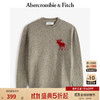 ABERCROMBIE & FITCH男装 24秋冬经典大麋鹿套头嵌花毛衣针织衫KI120-4163 灰咖色 M (180/100A)