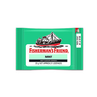 FISHERMAN'S FRIEND 英国渔夫之宝特强薄荷味润喉糖25g21粒清新口气糖果3件装