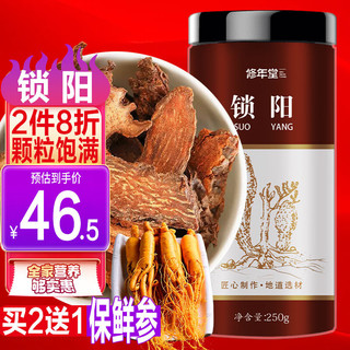 修年堂 锁阳250g/罐 锁阳片精选内蒙古阿拉善锁阳鲜干片肉苁蓉玛咖黄精男性滋养品