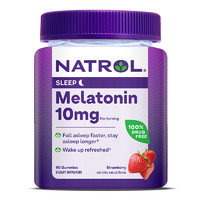 NATROL 褪黑素 睡眠软糖 10mg 草莓味 90粒