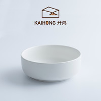 KAIHONG 開鴻 北欧风陶瓷餐具套装ins风米饭碗汤碗面碗沙拉碗碟小清新家用简约 7寸汤碗（亚光白）