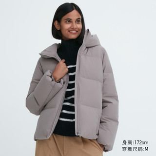 UNIQLO 优衣库 无缝羽绒 女装 无缝羽绒连帽外套(羽绒服保暖秋冬)460920