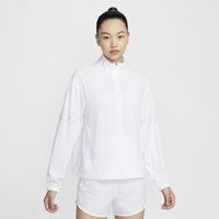 NIKE 耐克 官方女子防晒跑步夹克轻便外套宽松耐克勾印花反光FV6414