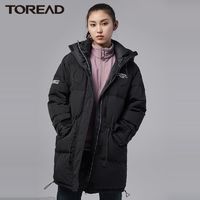 百亿补贴：TOREAD 探路者 连帽中长款时尚防风蓄热保暖女式羽绒服 带抽绳TADI92775