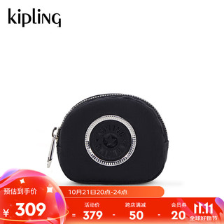 kipling 凯普林 男女款2024秋冬轻便帆布迷你小包零钱包钱包手拿包|CASH 魅黑色