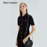 百亿补贴：Juicy Couture 橘滋 修身显瘦法式收腰短款针织连衣裙