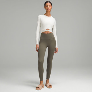 lululemon丨Cropped Nulu™ 女士短款下摆扭结长袖 T 恤 LW3IF9S 骨白 6