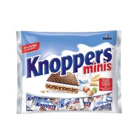 Knoppers 优立享 德国进口Knoppers牛奶榛子巧克力夹心威化饼干迷你版袋装网红零食