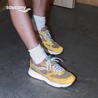 saucony 索康尼 3DGRIDHURRICANE黄蘑菇复古经典运动休闲鞋