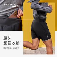 限尺码：saucony 索康尼 男款透气舒适弹性双层专业运动跑步运动裤