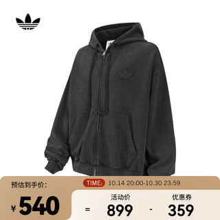 adidas 阿迪达斯 Originals三叶草2024年男子WASH HOOD JKT夹克 JM7285 L