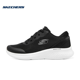 斯凯奇（Skechers）轻奇跑鞋秋季透气女运动鞋渐变休闲鞋跑步鞋 黑色/白色/BKW 37