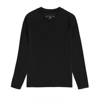 Y-3【秋】y3Run knit LS女子长袖T恤圆领51-JN7832 黑色 L