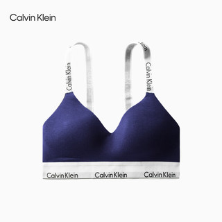 卡尔文·克莱恩 Calvin Klein 内衣女士舒适无钢圈ck循环提花肩带美背文胸QF7059 FPT-宝石蓝 S 70A-75A