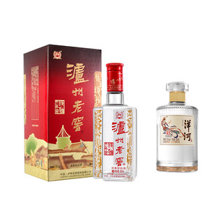 泸州老窖 纯粮固态发酵 原厂生产 浓香型高度白酒 六年窖 52度 500mL 1瓶 头曲洋河光瓶组合