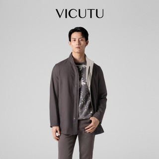 VICUTU 威可多 男士风衣柔软舒适时尚立领简约百搭商务通勤秋季休闲外套